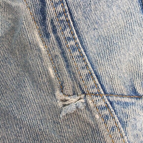 Levi’s 70505 Denim Trucker Jacket Light Wash Made in USA Orange Tab – Men’s 46 - Picture 4 of 14